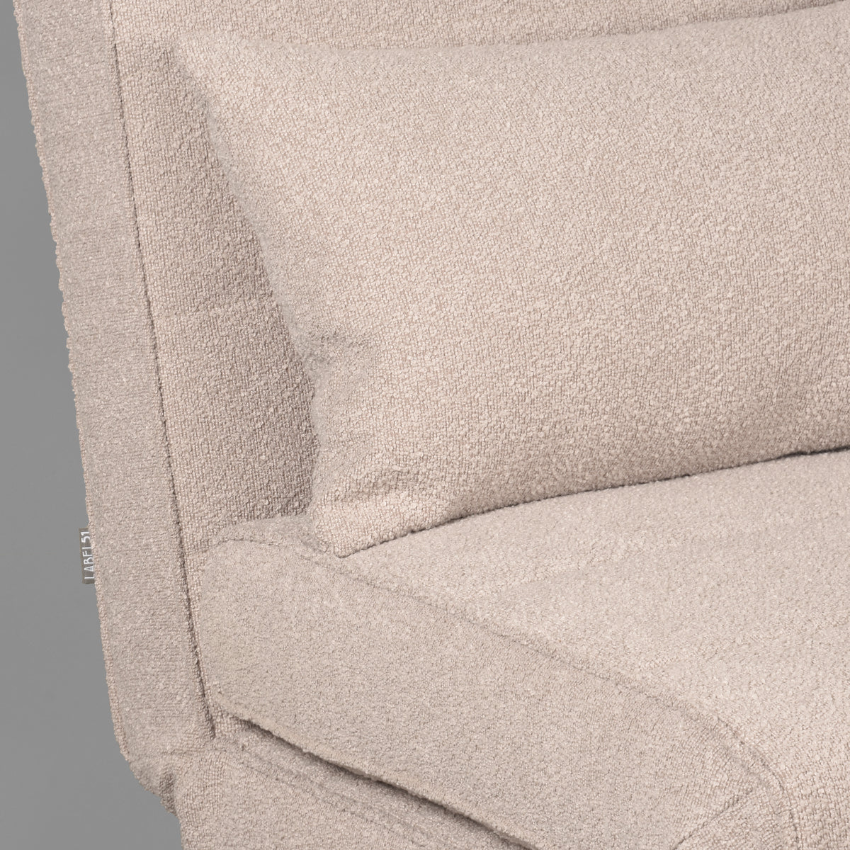 LABEL51 - Slaapbank Single - Naturel Boucle - Naturel Hout