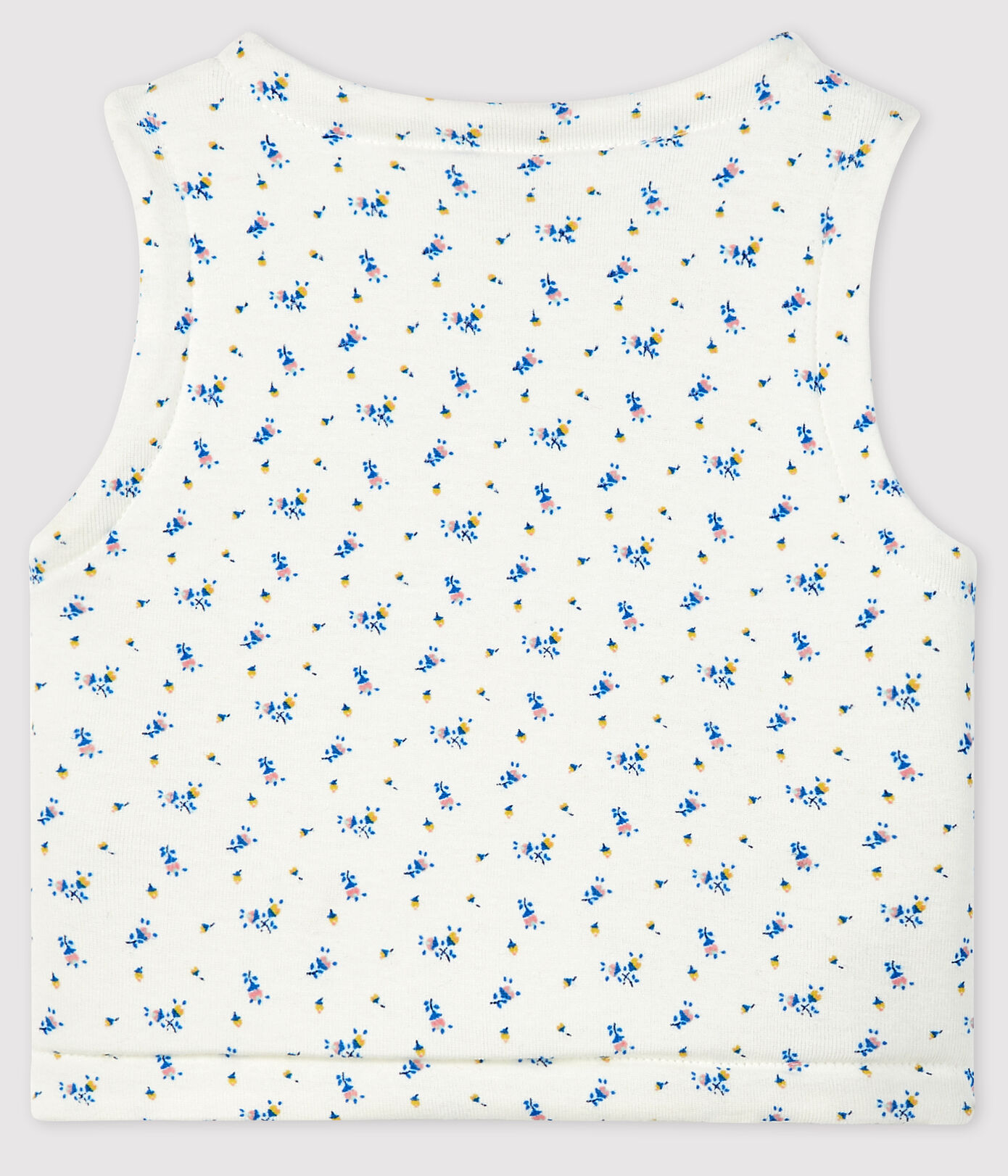 Gilet sans manches bébé en coton biologique ouatinée