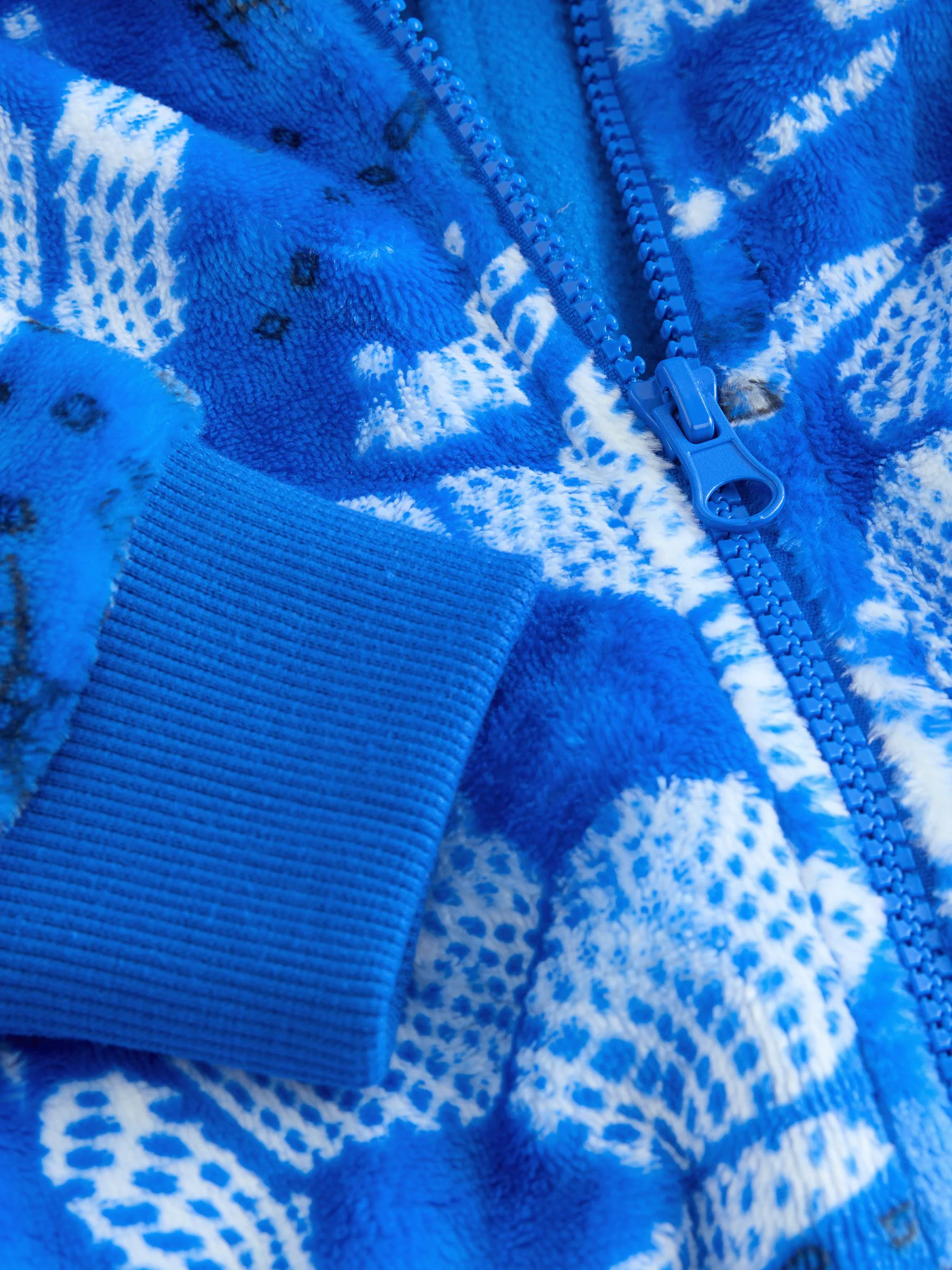 Blauw voetbal - Fleece onesie (3-16 jr)