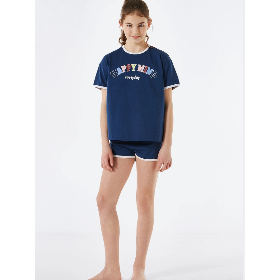 Schiesser Pyjama Organic Cotton nachtblau