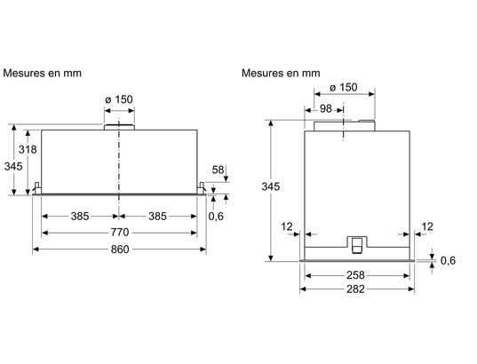 SIEMENS - Groupe filtrant LB87NAC50, Série 6, Eclairage LED