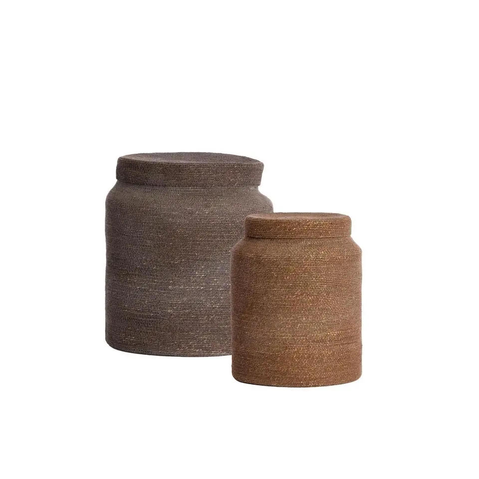 Mand Betania - Donkerbruin - Ø33cm - Set van 2
