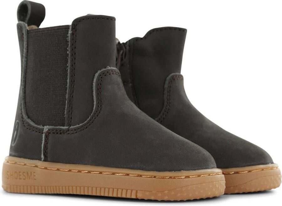 Shoesme Donkerbruin Chelsea Bootje Sneakers Kinderen Dark Brown Leer