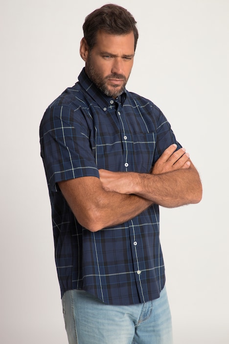 Karohemd, Halbarm, Buttondown-Kragen, Modern Fit