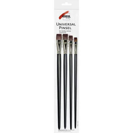 KREUL Universalpinsel, Synthetics flach, 4er Set