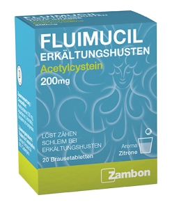 FLUIMUCIL Erkältungshusten Brausetabletten 200mg, 20 Stück