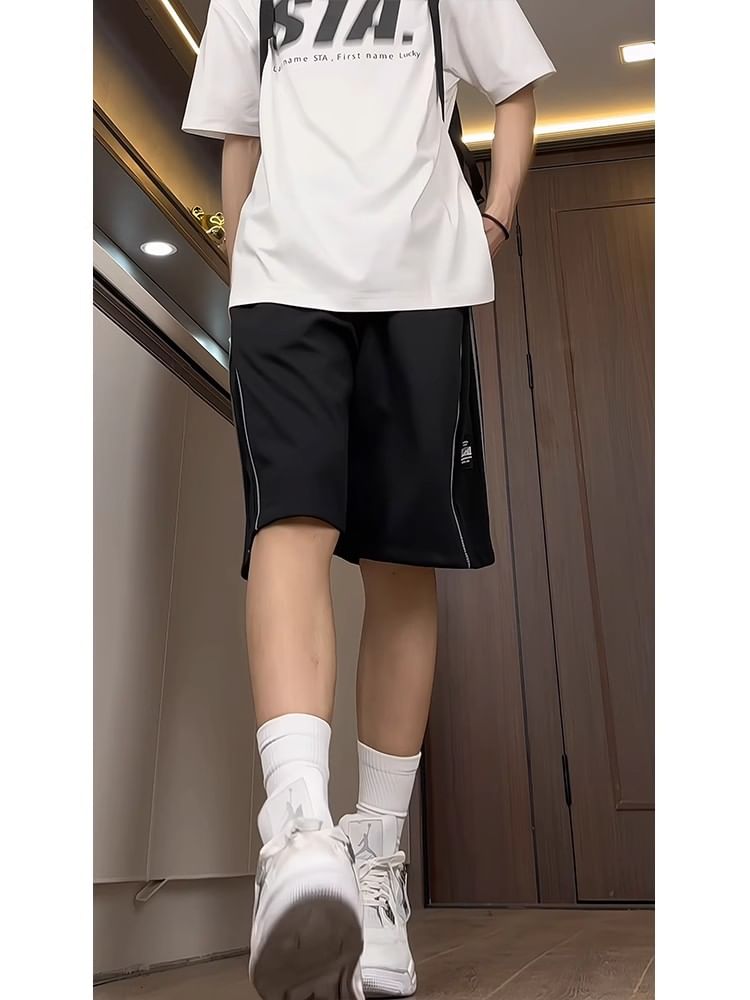 Posive - Mid Rise Applique Shorts
