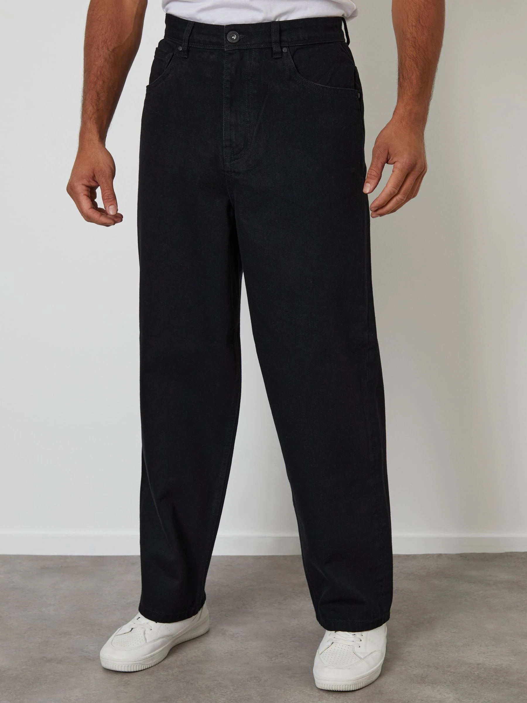 Zwart - Threadbare Baggy Fit Jeans
