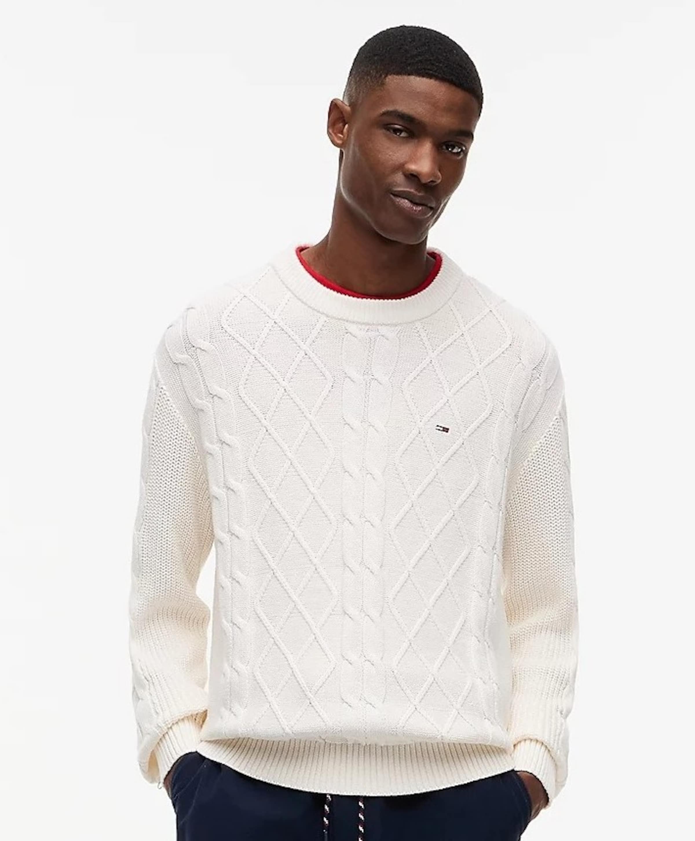 Tommy Jeans Heren trui ecru