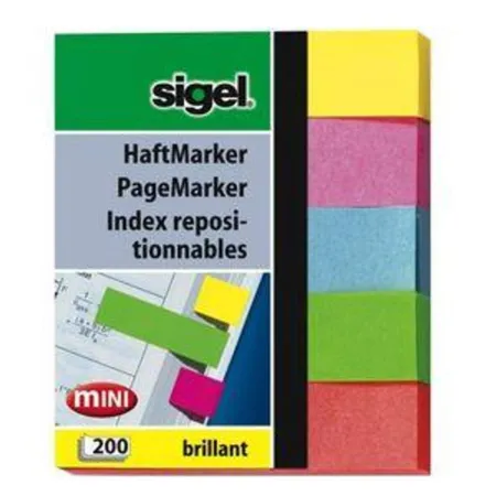 Haftmarker Brillant, 50 x 60 mm, 5 Farben, im Pocket