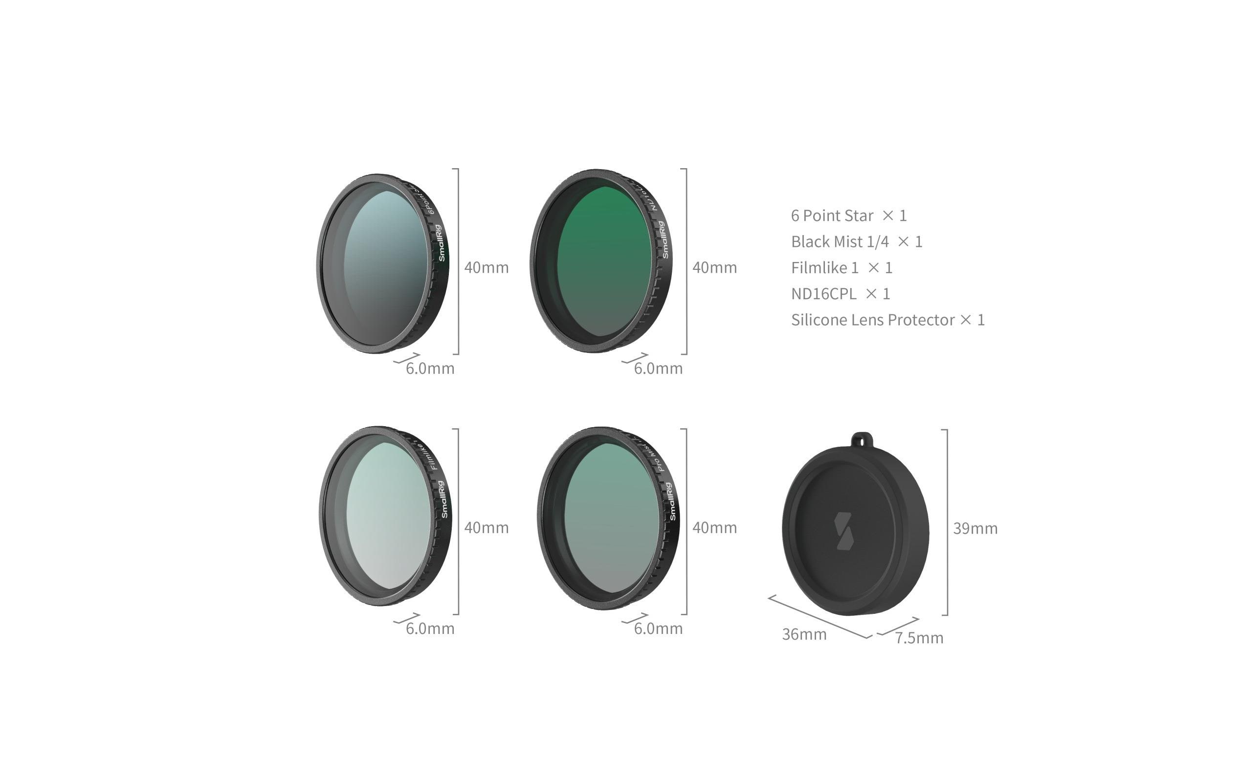 Filter Kit für DJI Osmo Action 5 Pro / 4Speziell für DJI Osmo Action 5 Pro und Action 4 entwickelt