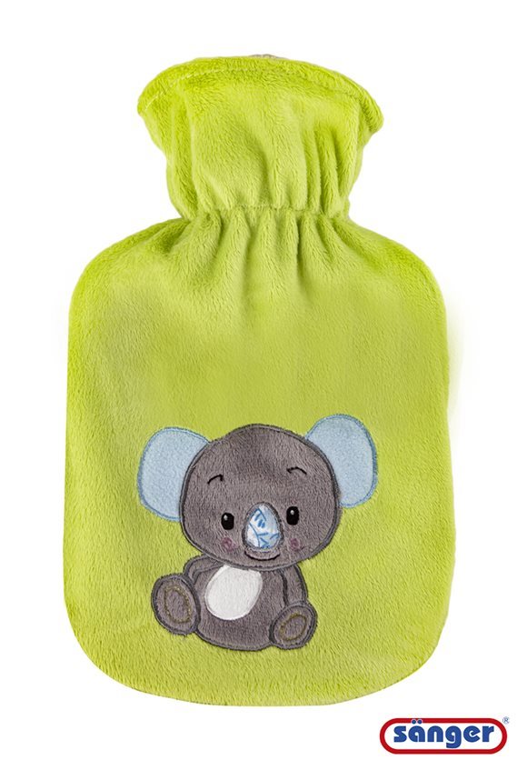 SAENGER Wärmflasche aus Naturkautschuk mit Velourbezug 0.8l Koala 1 Stk