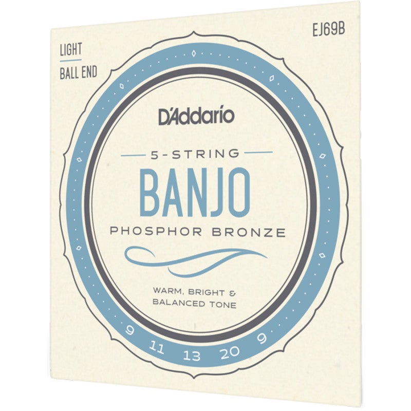 D'Addario EJ69B Phosphor Bronze Light 9-20 snaren voor vijfsnarige banjo