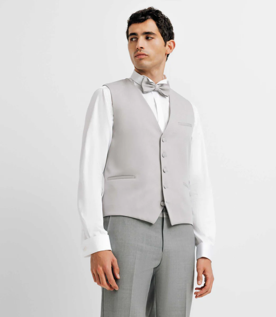 Gilet de costume gris clair