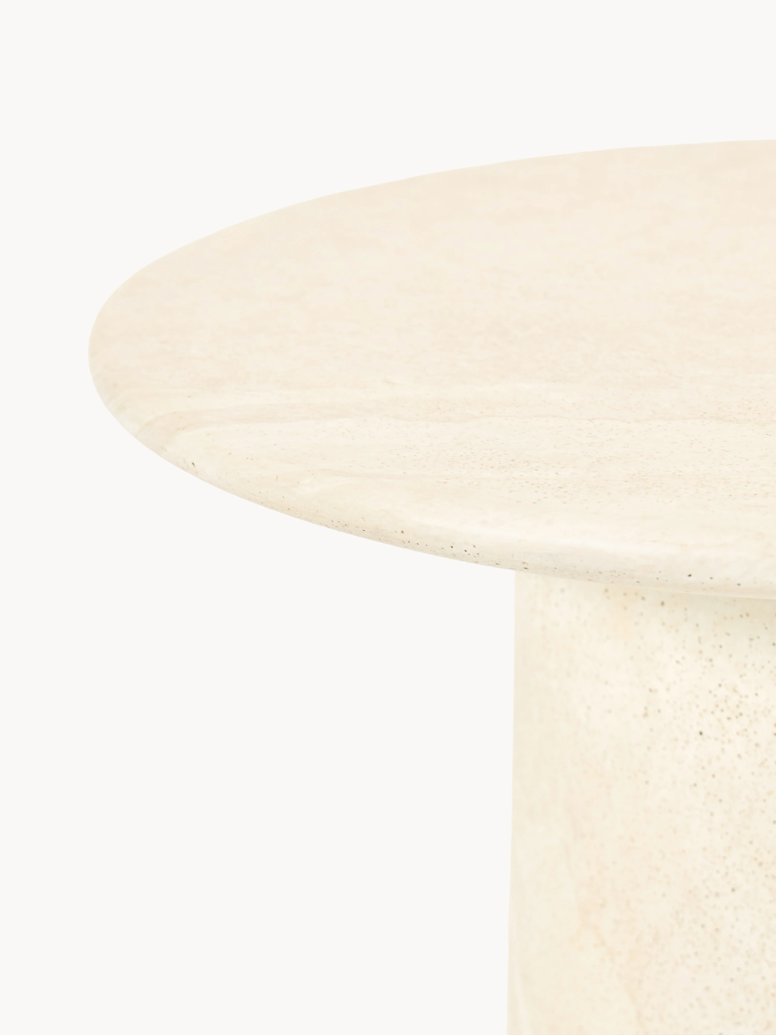 Ronde bijzettafel Jael met travertijn effect