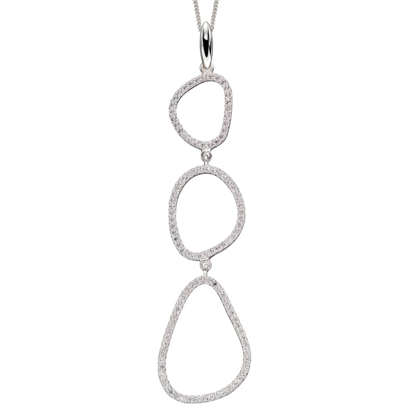 Collier zirconia en argent 925/1000