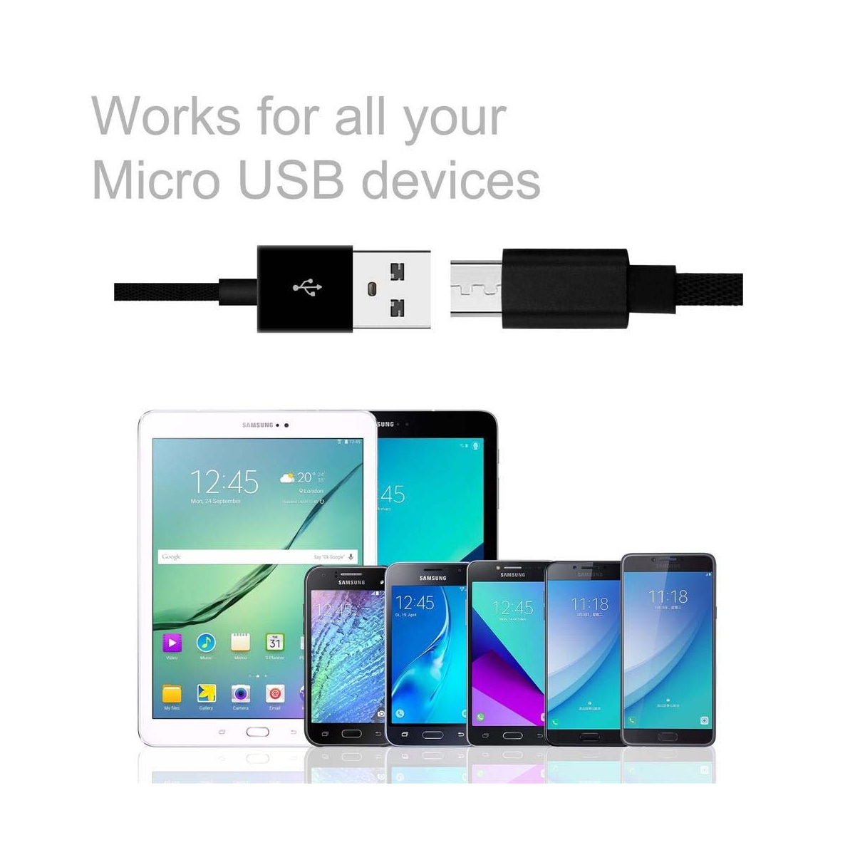 Micro-USB-kabel 1 meter Micro-USB-kabel 2.4A
