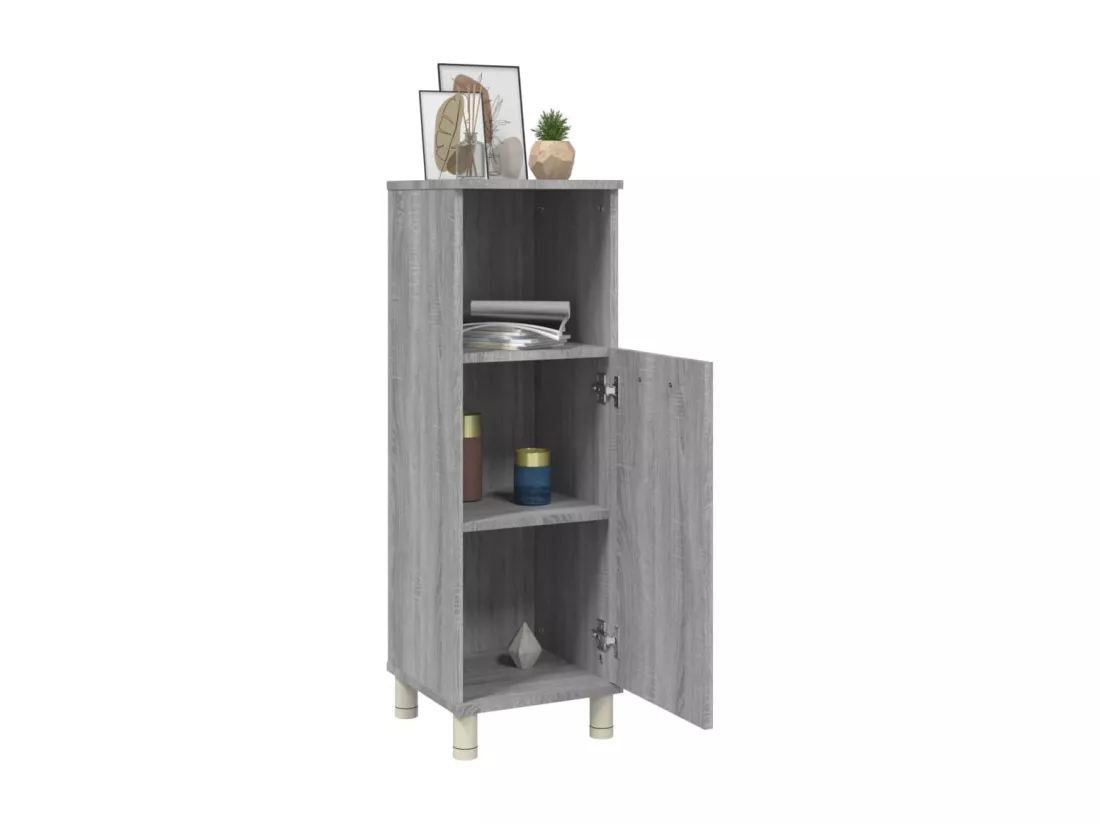 Armoire de bain Sonoma gris 30x30x95 cm Bois d'ingénierie