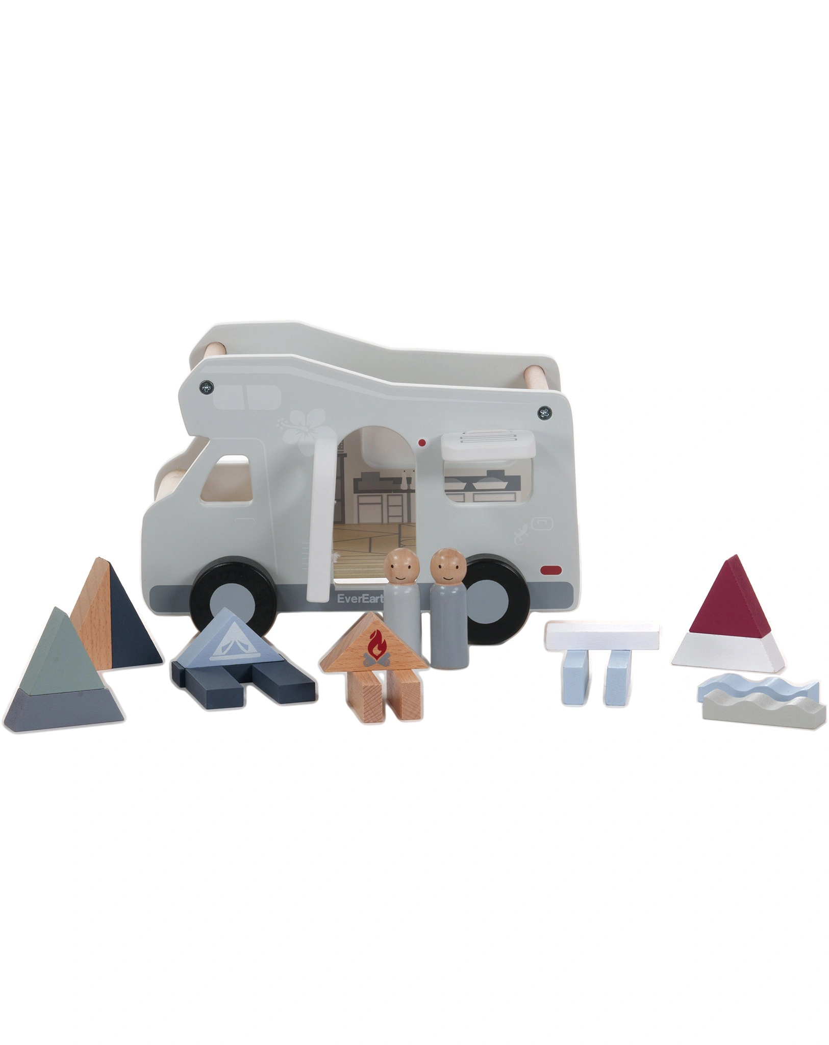 Holzpielzeug CAMPING VAN 24-teilig mit Spielfiguren