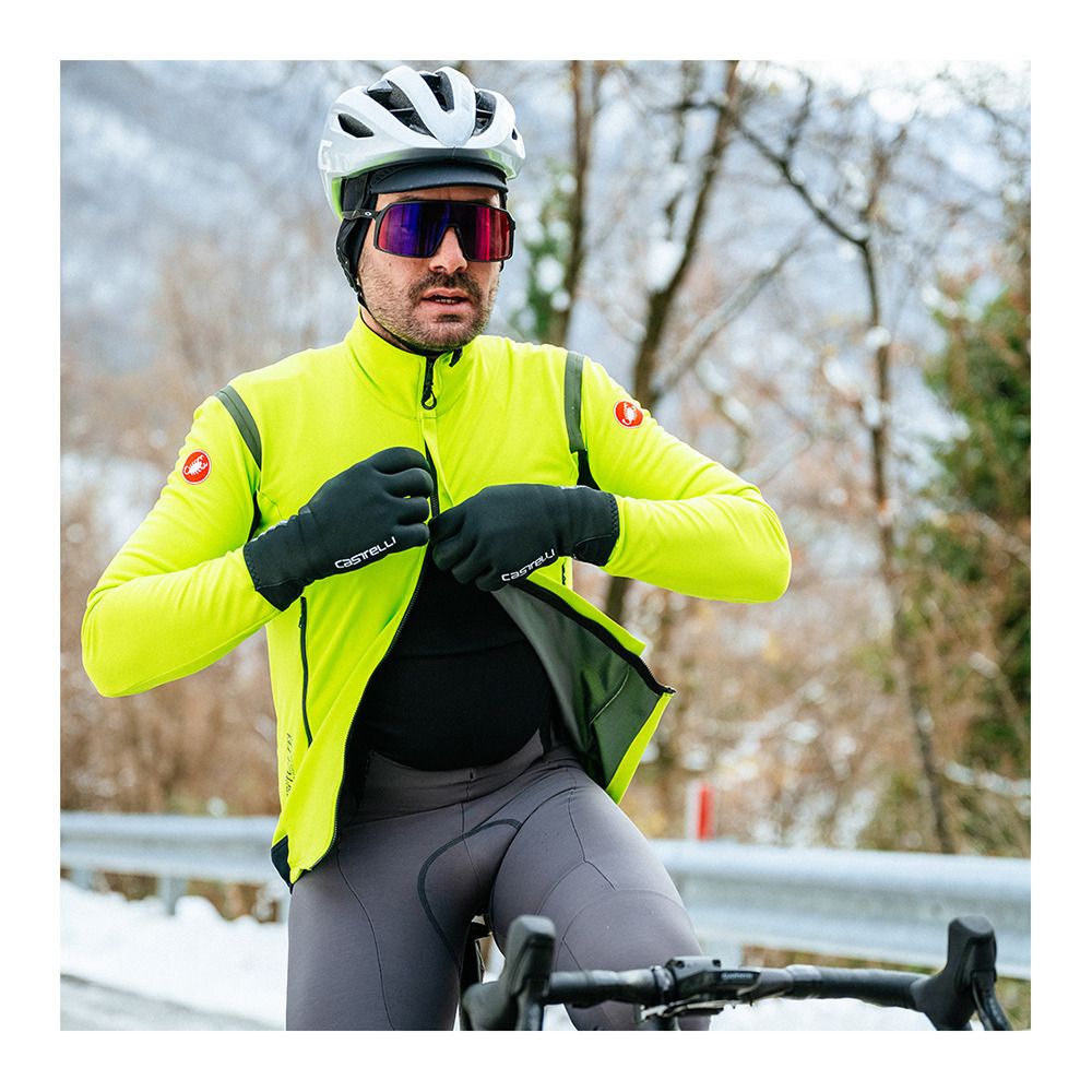 Castelli PERFETTO - Veste Homme electric lime/dark gray