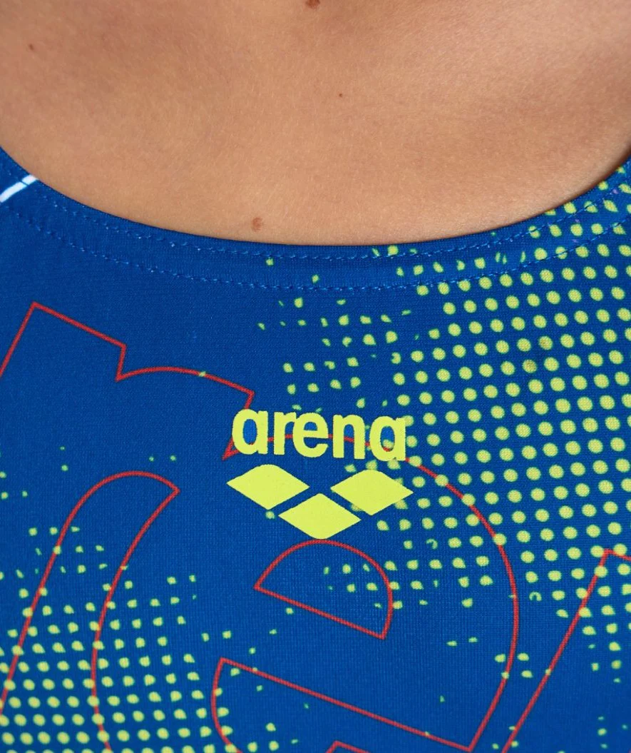 Arena badedragt til piger - Galactic - Blå/gul