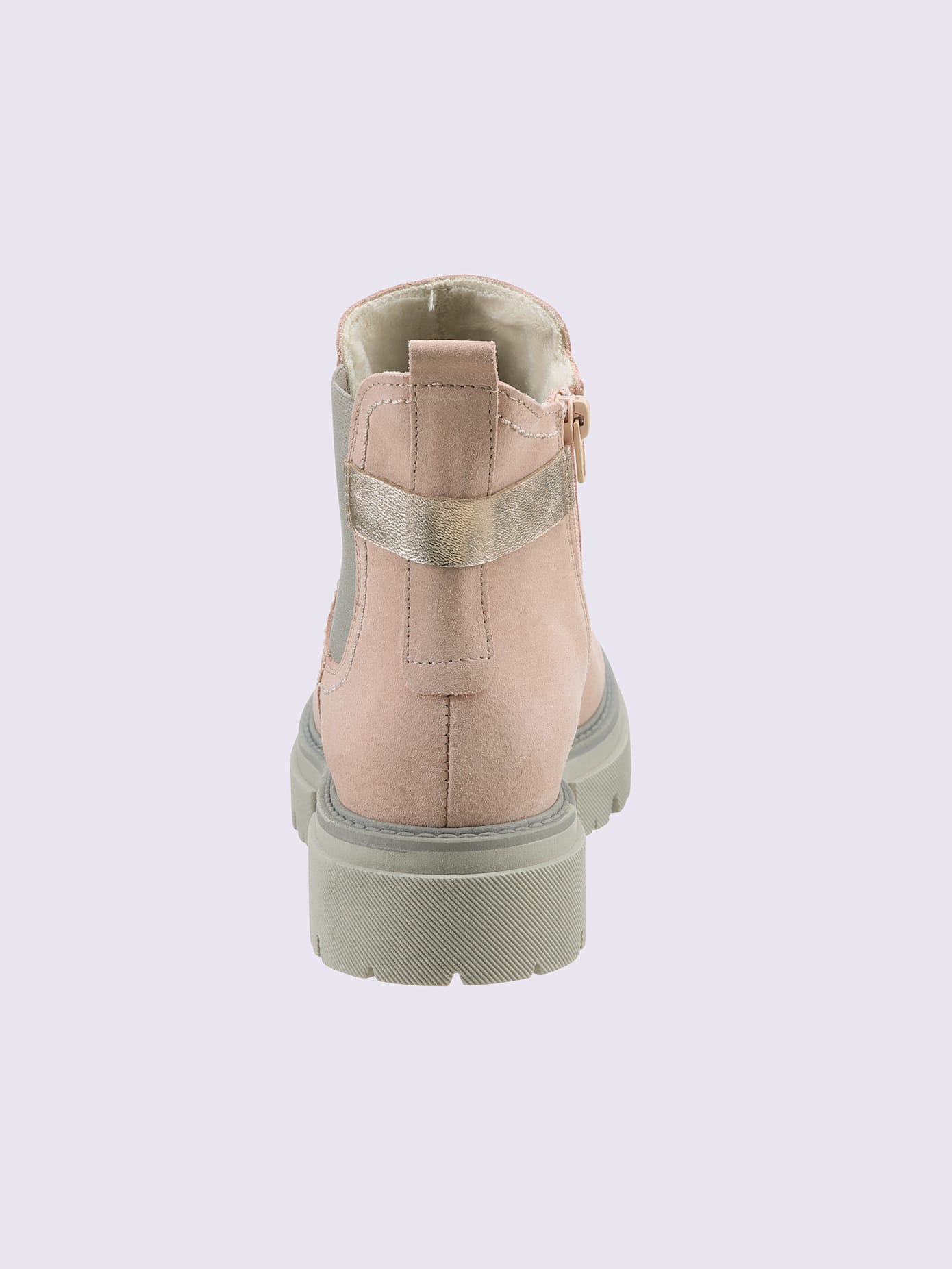 Bottines cuir velours de vache.