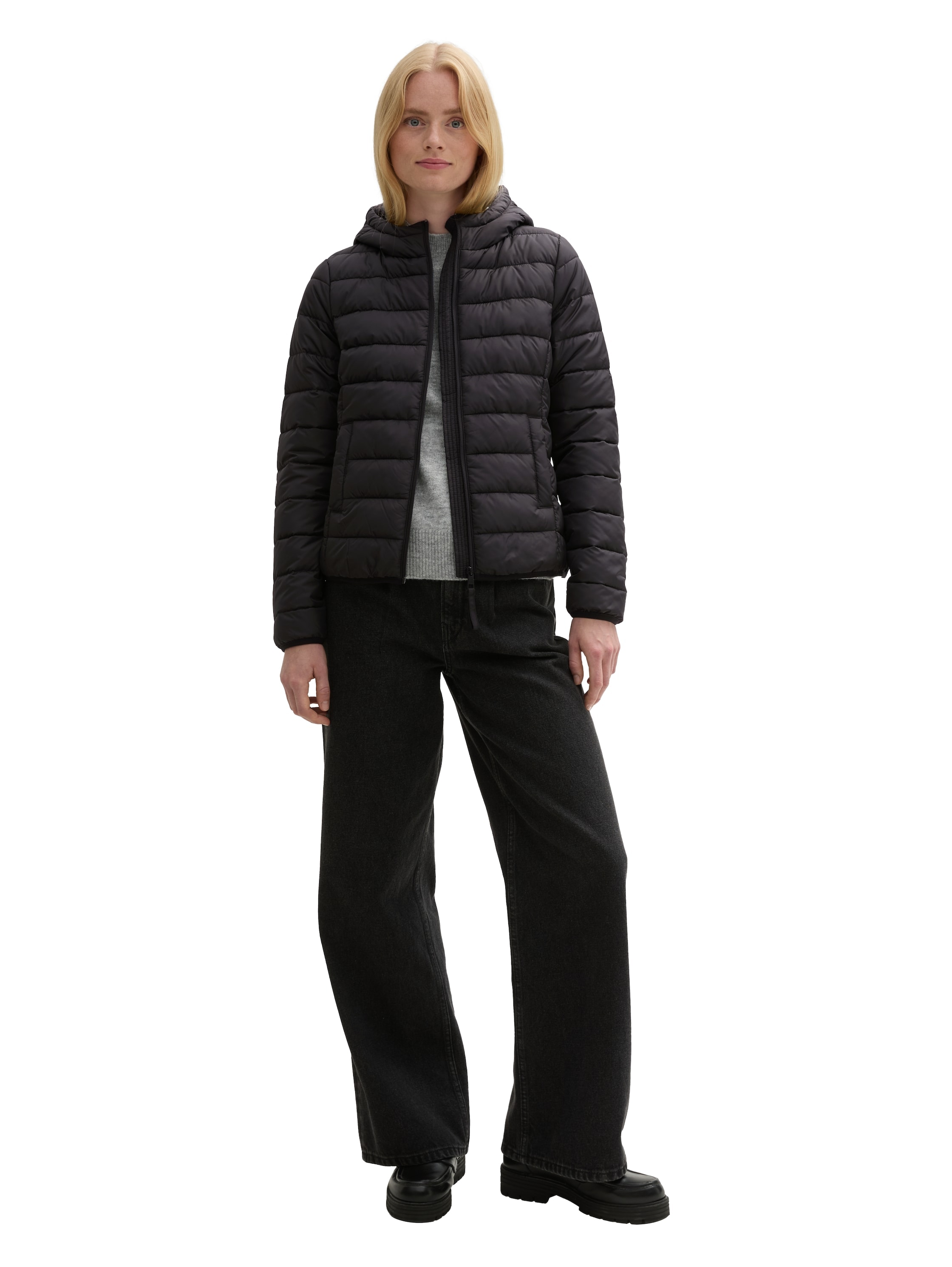 TOM TAILOR Denim Steppjacke mit Kapuze mit Kapuze