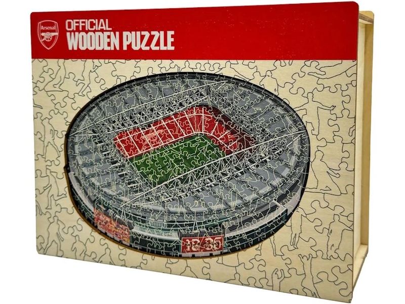 Iconic Puzzle Arsenal FC – Emirates Stadium Offiziell lizenziertes Holzpuzzle, Grösse M