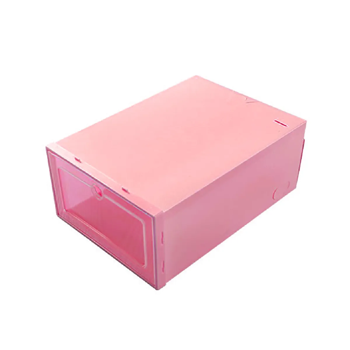 Boîte à chaussures pliable transparent rouge