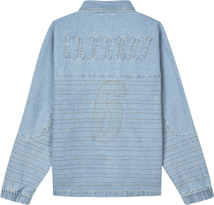 Barfod Sports'' Long Sleeve Denim Pol Light blue