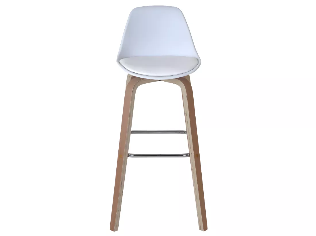 Lot de 2 chaises bois blanche 44 x 45 x 97 cm 04_0000110