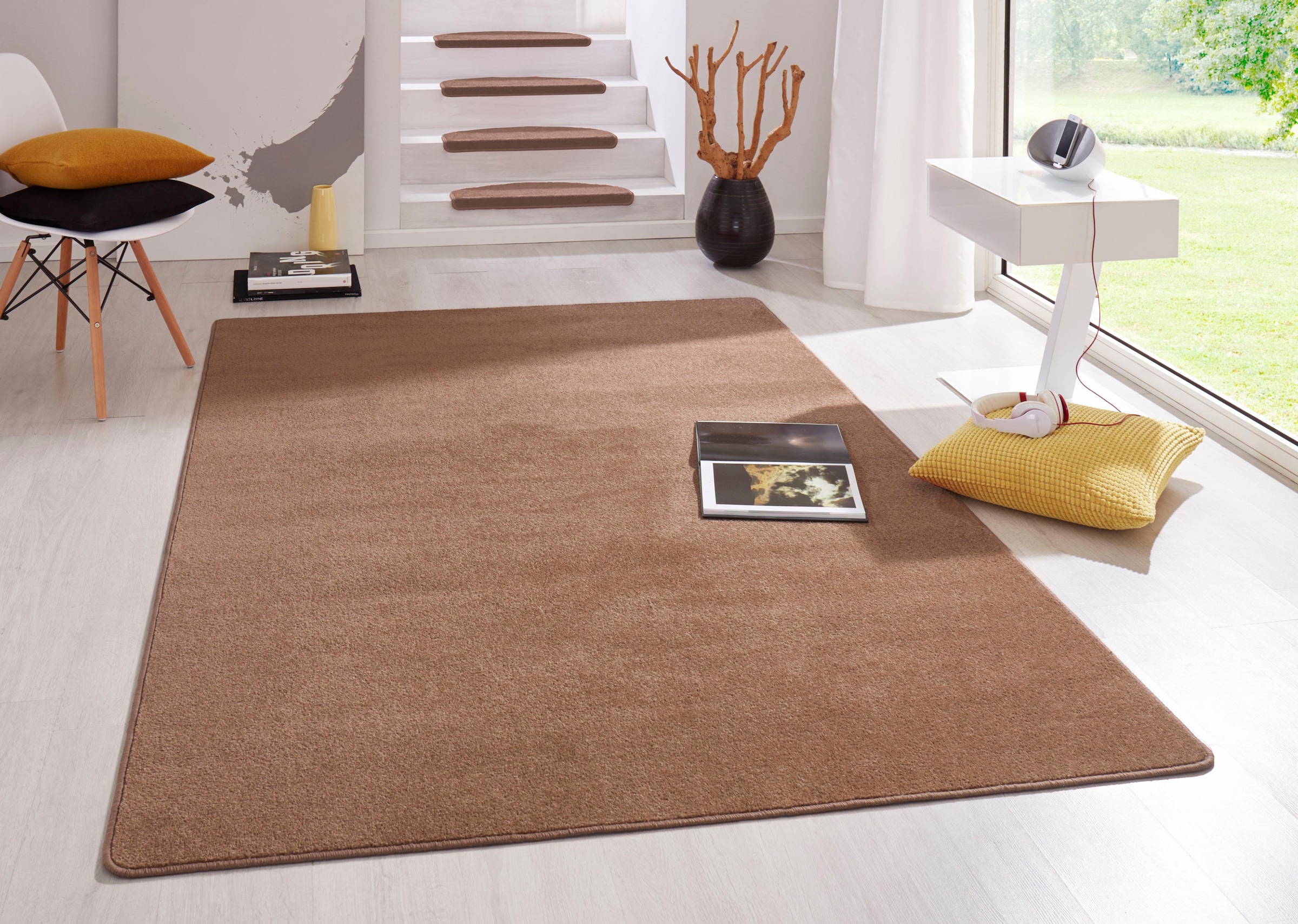 HANSE Home Teppich »Fancy« rechteckig 7 mm Höhe Kurzflor, Läufer, uni, gekettelt, Wohnzimmer, Schlafzimmer, Esszimmer