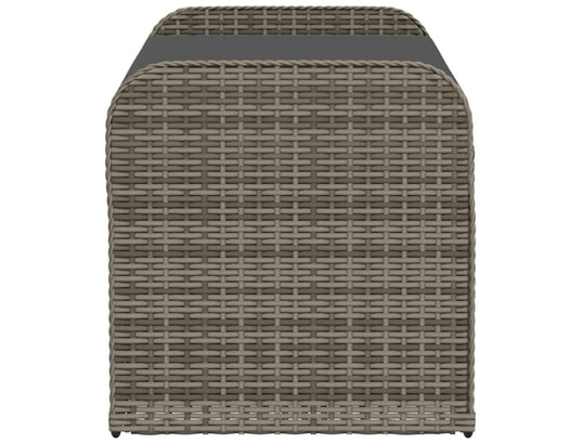 VIDAXL - Banc de jardin Banc de rangement avec coussin gris 115x51x52 cm résine tres...