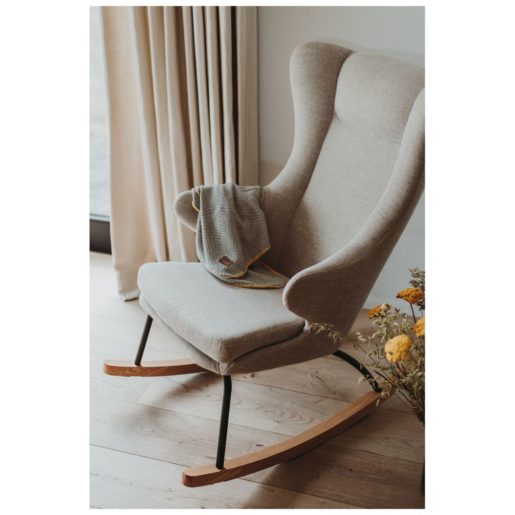 QuaxQuax   Adult Schaukelstuhl de Luxe mit Hocker clay