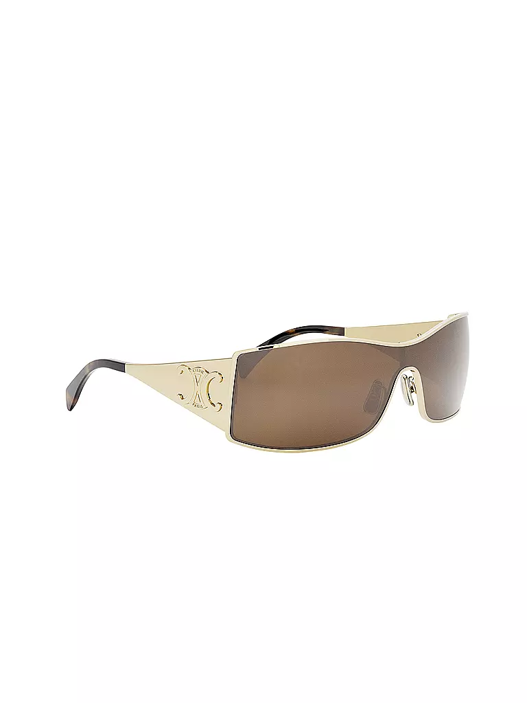 CELINE Maxi Metal Triomphe goldene Mask Sonnenbrille gold
