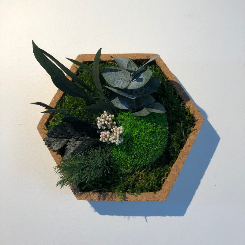 Stab nature hexagonal s 16 x 16 cm