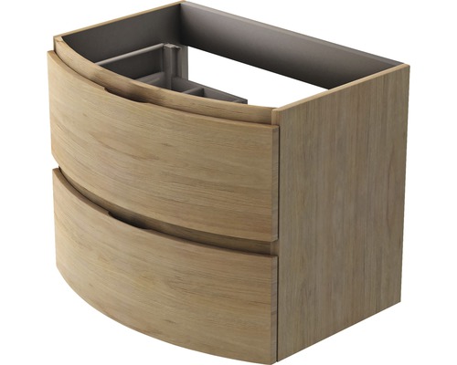 Wastafelmeubel Vague 69 cm Tobacco Oak, gemonteerd