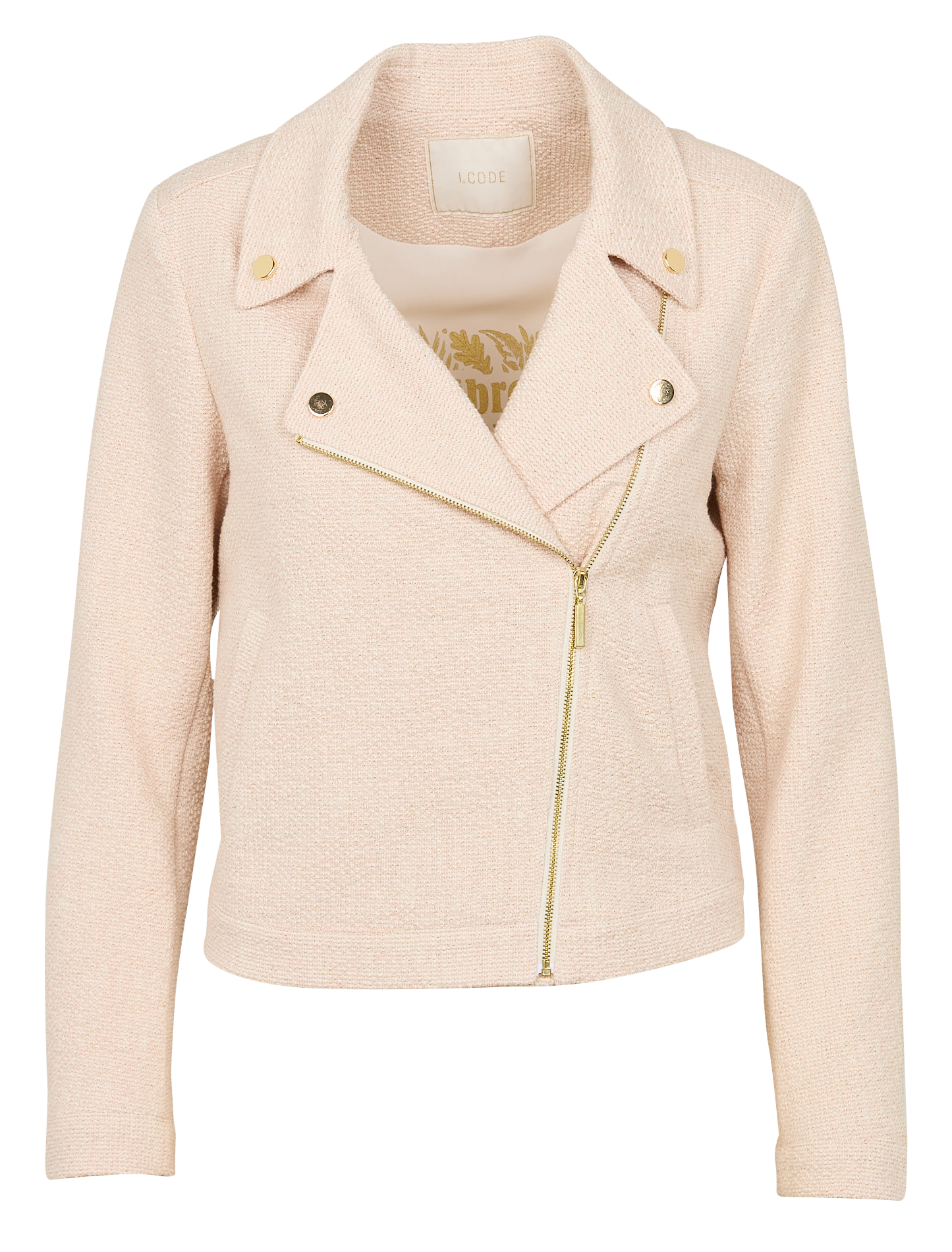 Veste col tailleur en coton mélangé | Rose