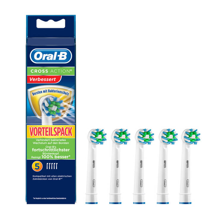 ORAL B Aufsteckbürsten Crossaction Bakterienschutz, 5 St