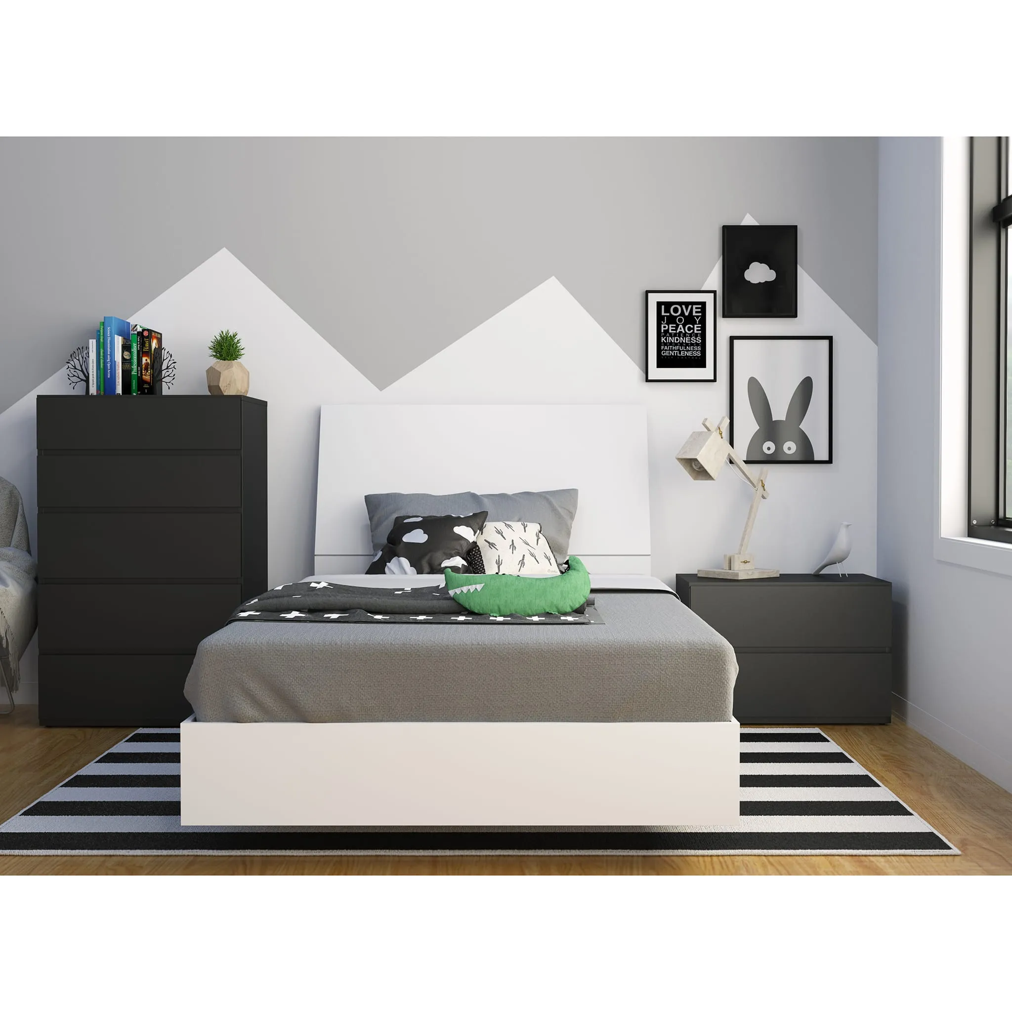 Nexera Lit Simple Plateforme Acapella - Blanc