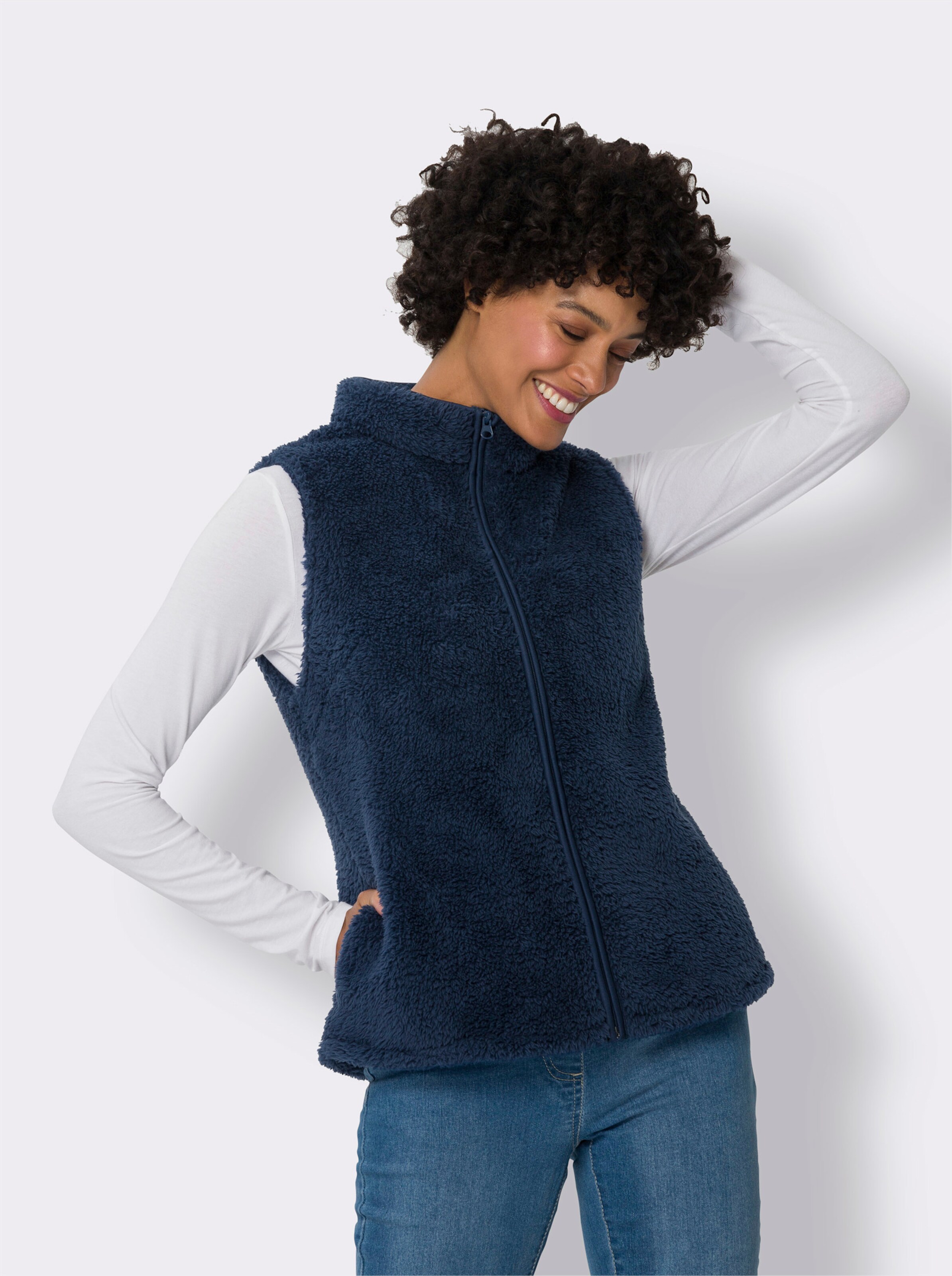 Fleeceweste aus Teddy-Fleece