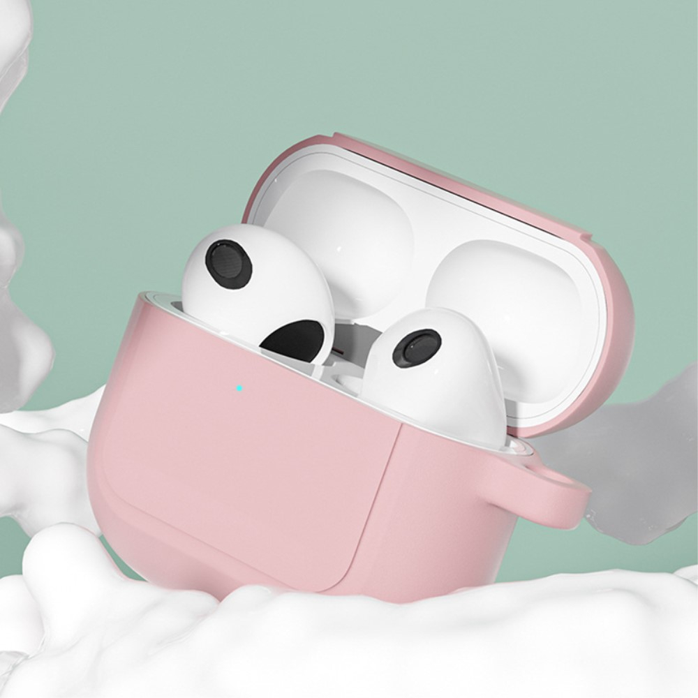AirPods (3. Generation) Silikon Case Schutzhülle Abdeckung mit Karabinerhaken - Dunkelgrün