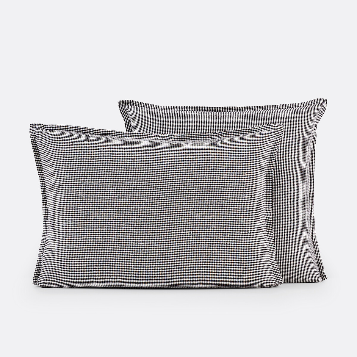 LA REDOUTE INTERIEURS<br>Fronha de linho lavado, Linot Carreaux