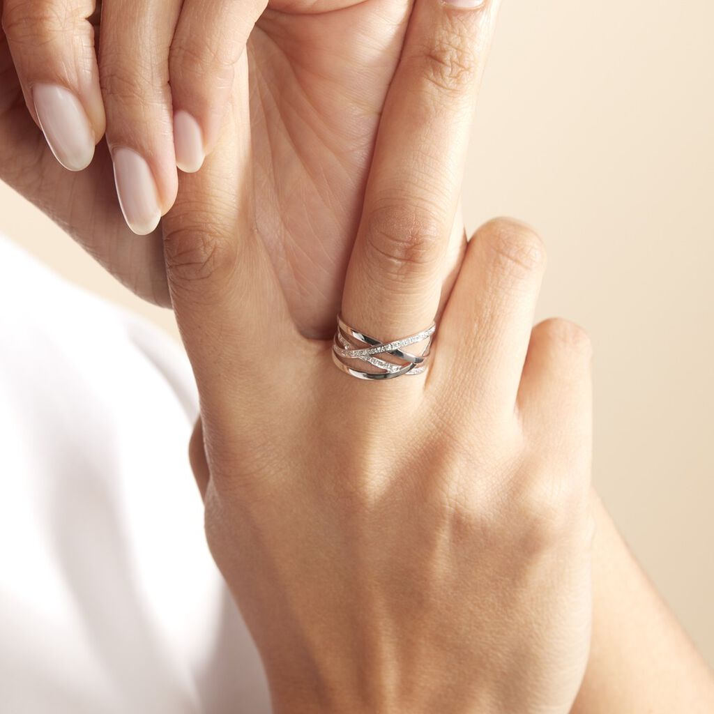 Bague Trisca Or Blanc Diamant