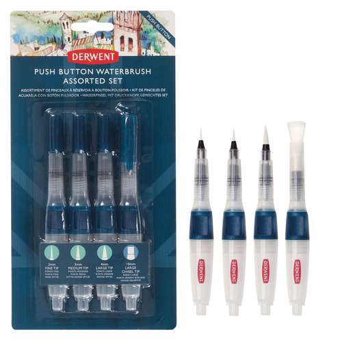DERWENT Push Wassertankpinsel-Set