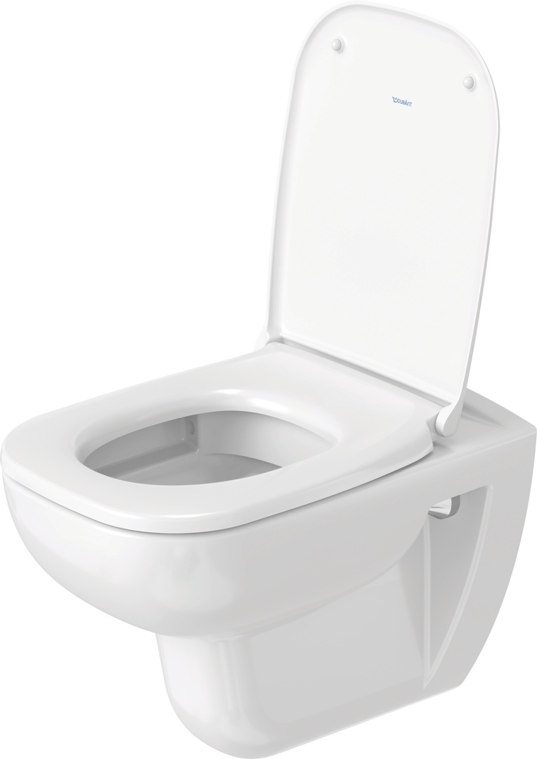 Duravit D-Code randloos toilet met softclose zitting wit glans
