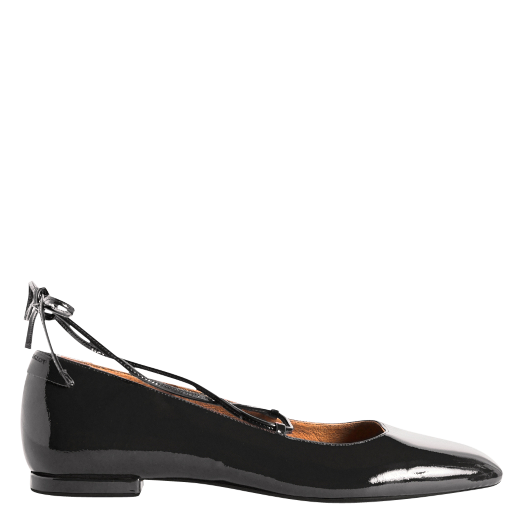 Ballerines en cuir vernis | Noir