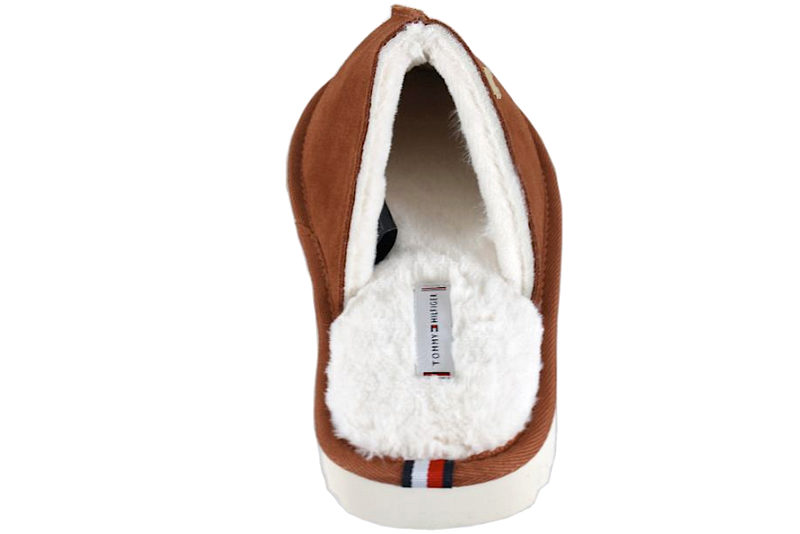 TOMMY HILFIGER TH ELEVATED COMFORT HOME SLIPPER COGNAC