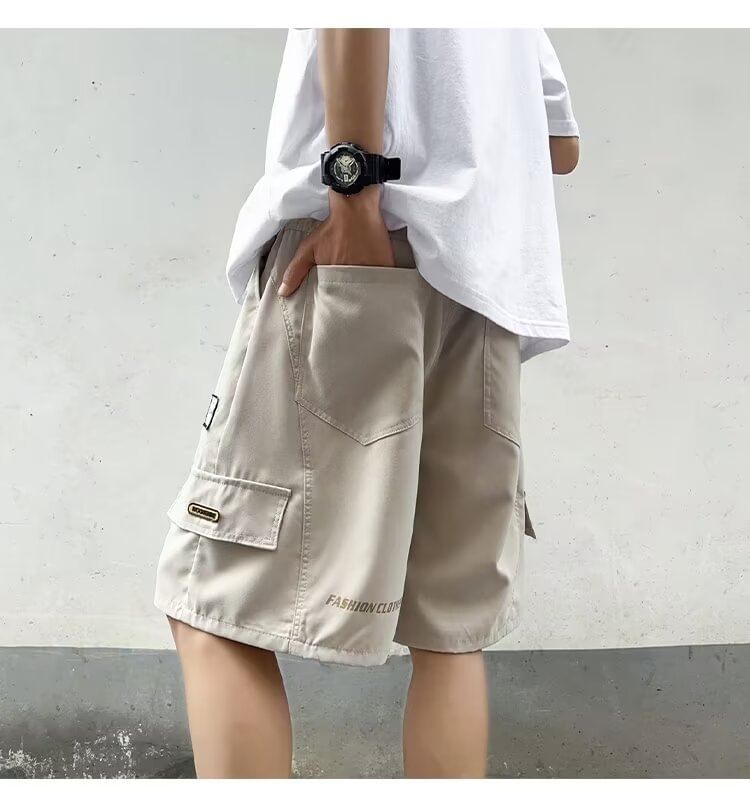 jaywoon - Cargoshorts met trekkoord in de taille en wijde pijpen