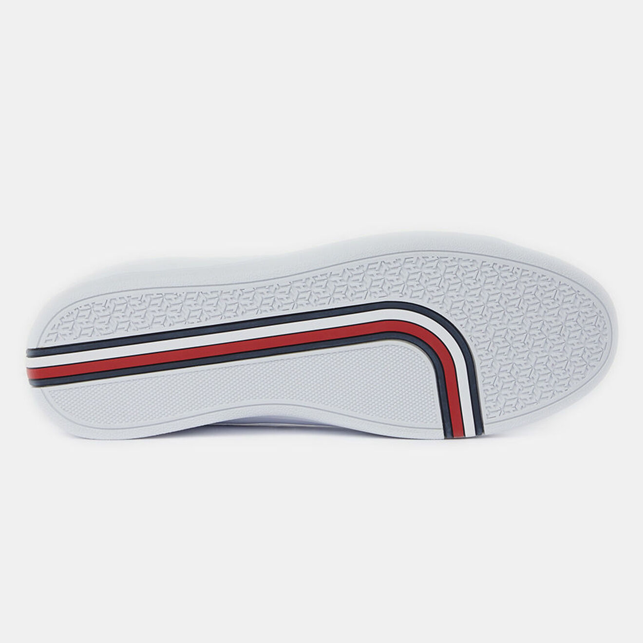 Tommy Hilfiger Baskets en Cuir Court blanc/cuivre